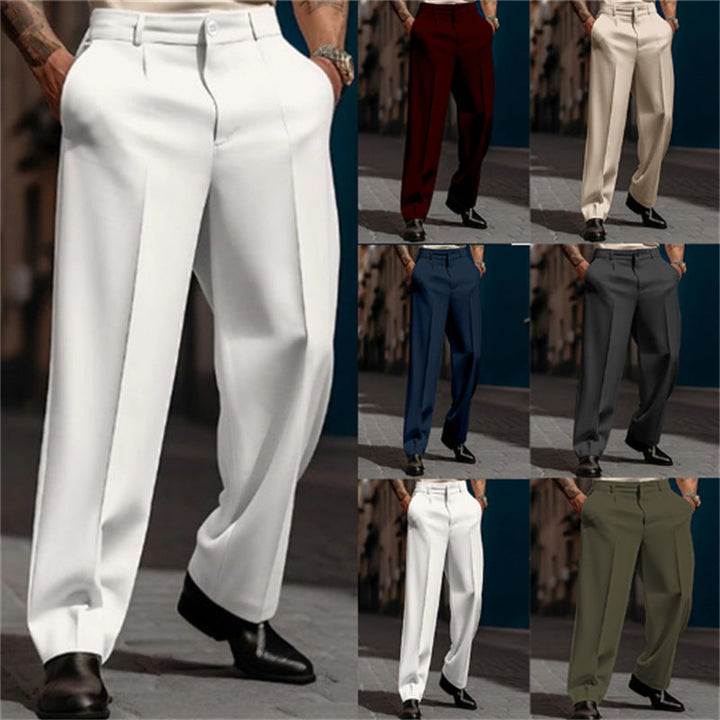 Men's classic suit trousers with high waist and wide legs StylebySassy