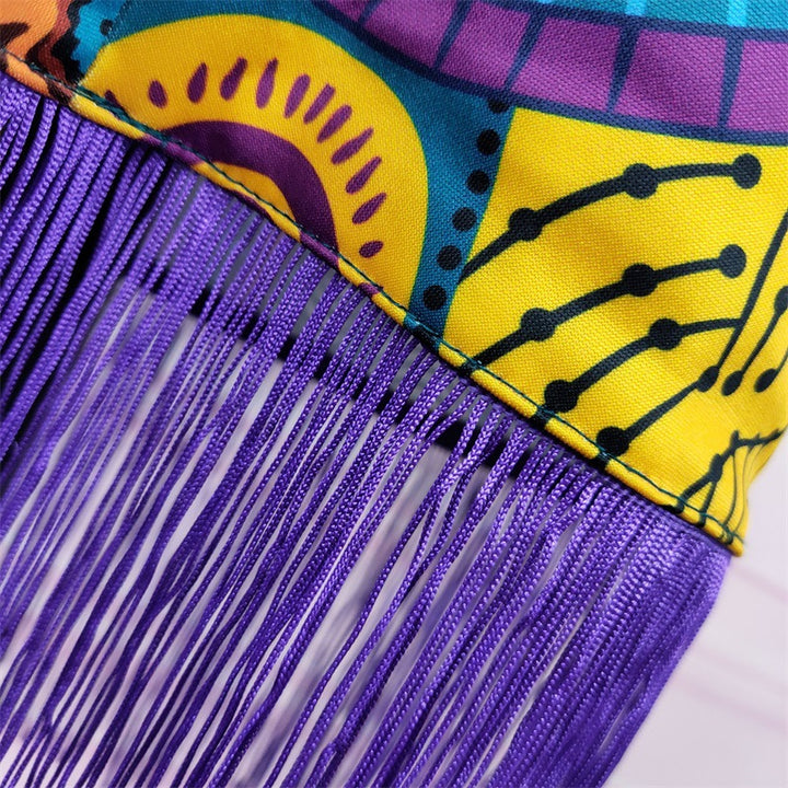 Women's elegant skirt with fringes and extraordinary print StylebySassy