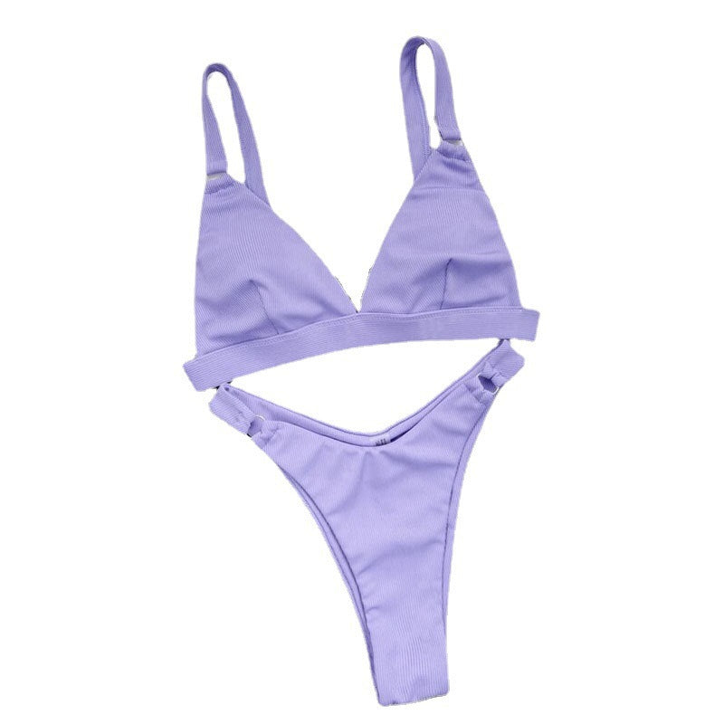 Women's Triangle Bikini with Fashionable Accents StylebySassy