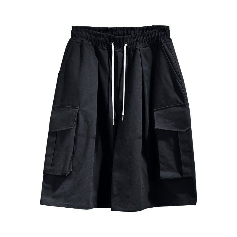 Women nan Cargo-Midi skirt with elastic drawstring waistband and patch flap pockets StylebySassy