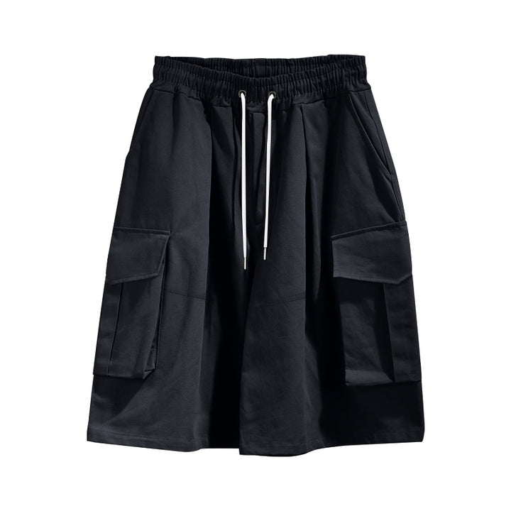 Women nan Cargo-Midi skirt with elastic drawstring waistband and patch flap pockets StylebySassy