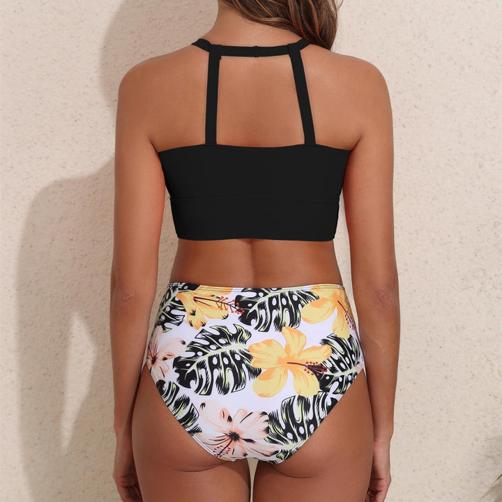 Women's Sporty Bikini Set with High Waist and Backless Top StylebySassy