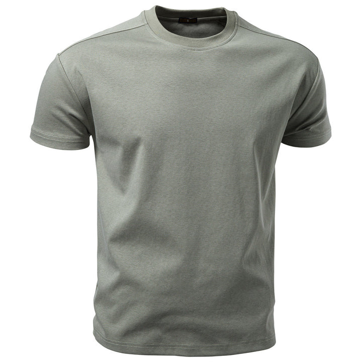 Men's nano classic cotton jersey round neck shirt with reinforced collar StylebySassy