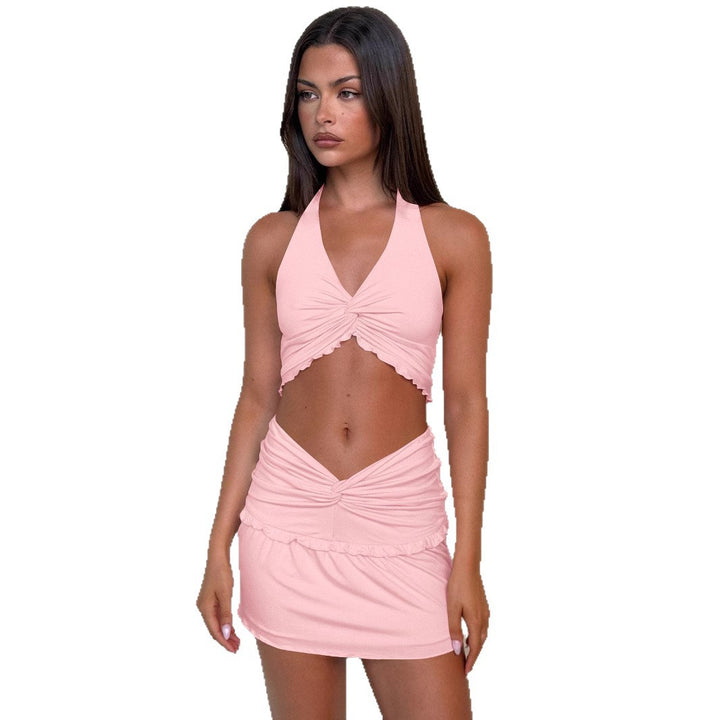 Ladies Two-Piece Set with Ruffled Skirt StylebySassy
