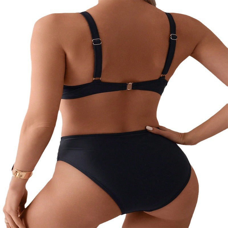 Women's High Neck Bikini with Fashion Inserts StylebySassy
