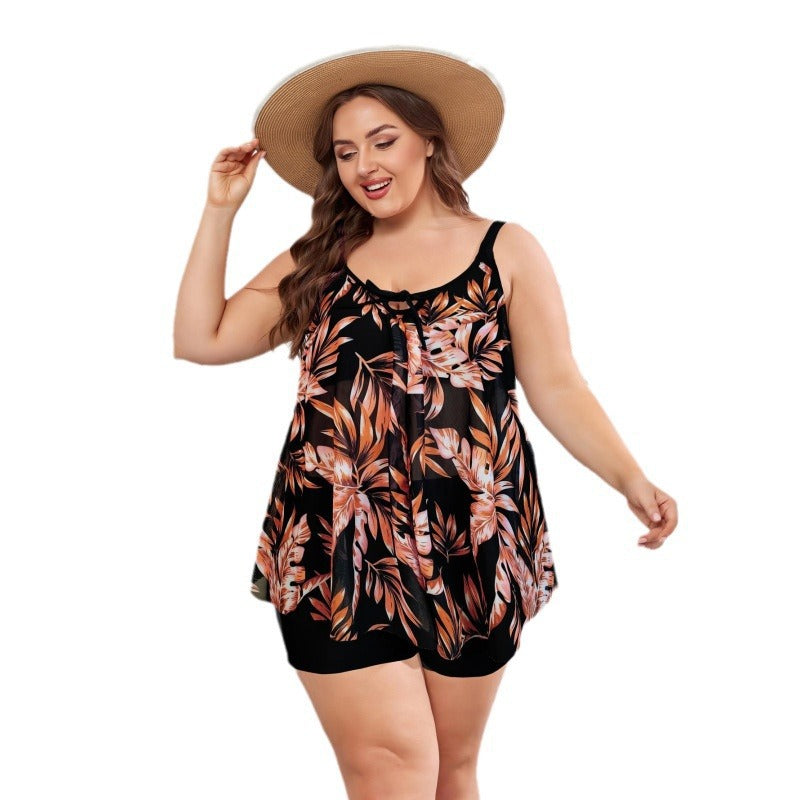 Women’s beach dress with floral design and elastic waistband StylebySassy