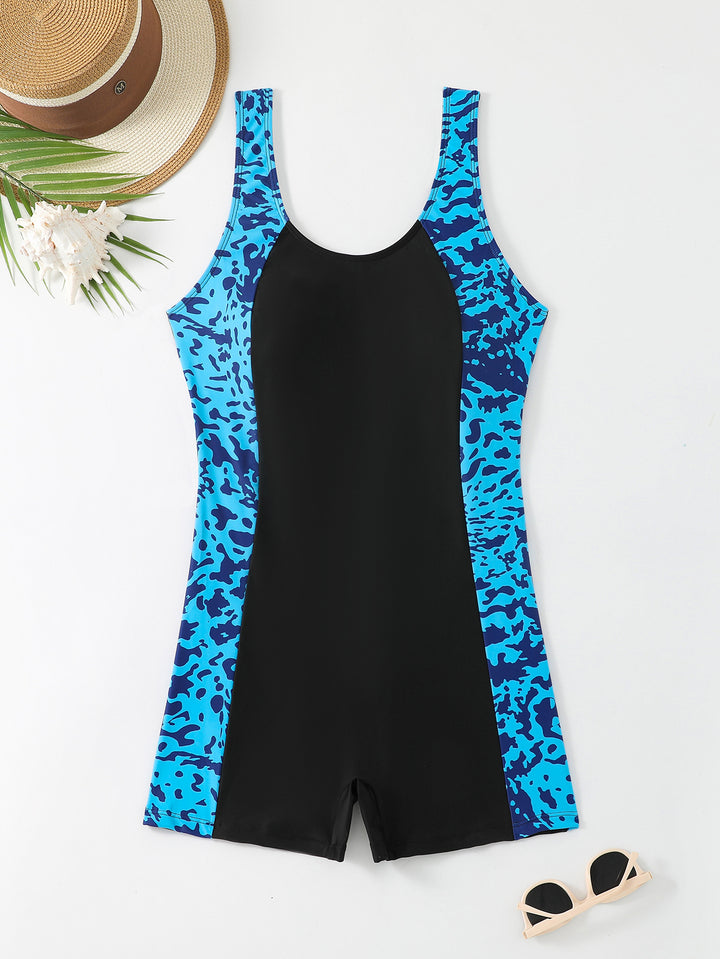 Women’s sporty swimsuit with fashionable pattern StylebySassy