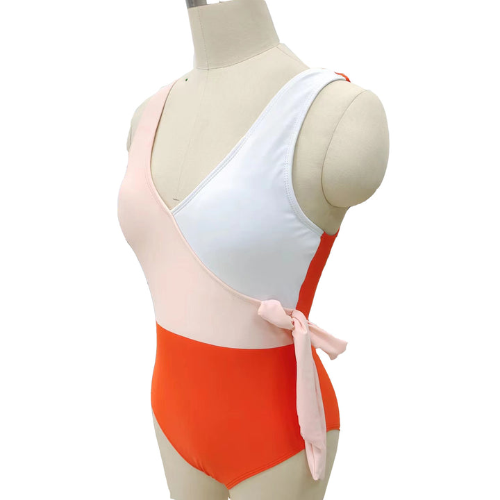 Women Elegant Wrap Swimsuit with Asymmetric Cut StylebySassy