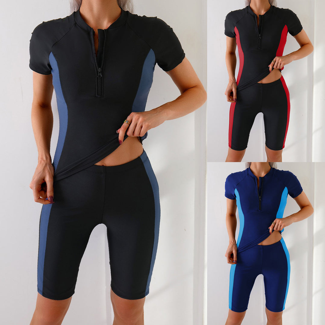 Ladies Athletic Short Sleeve Swimsuit StylebySassy