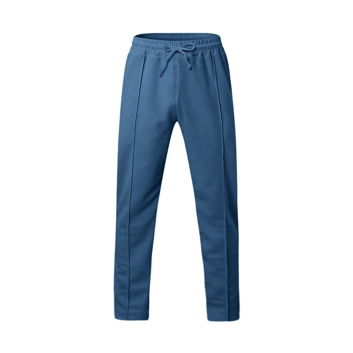 Men's narrow-cut joggers with drawstring and decorative crease StylebySassy