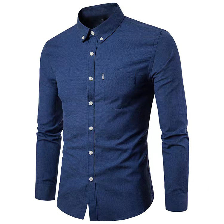 Men's tailored Oxford shirt with button-down collar and chest pocket StylebySassy