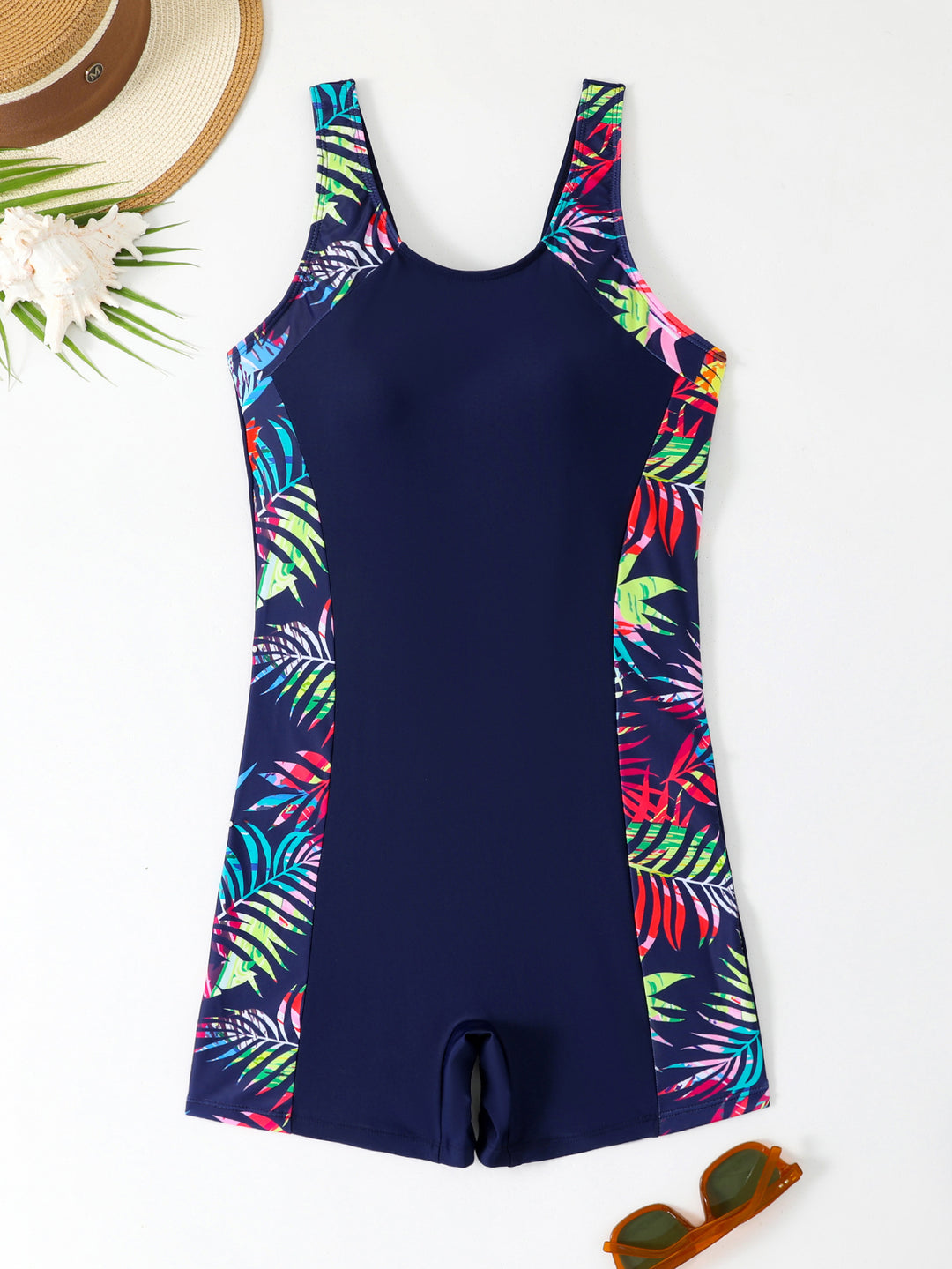 Women's Sporty One-Piece Swimsuit with Dynamic Gradient StylebySassy