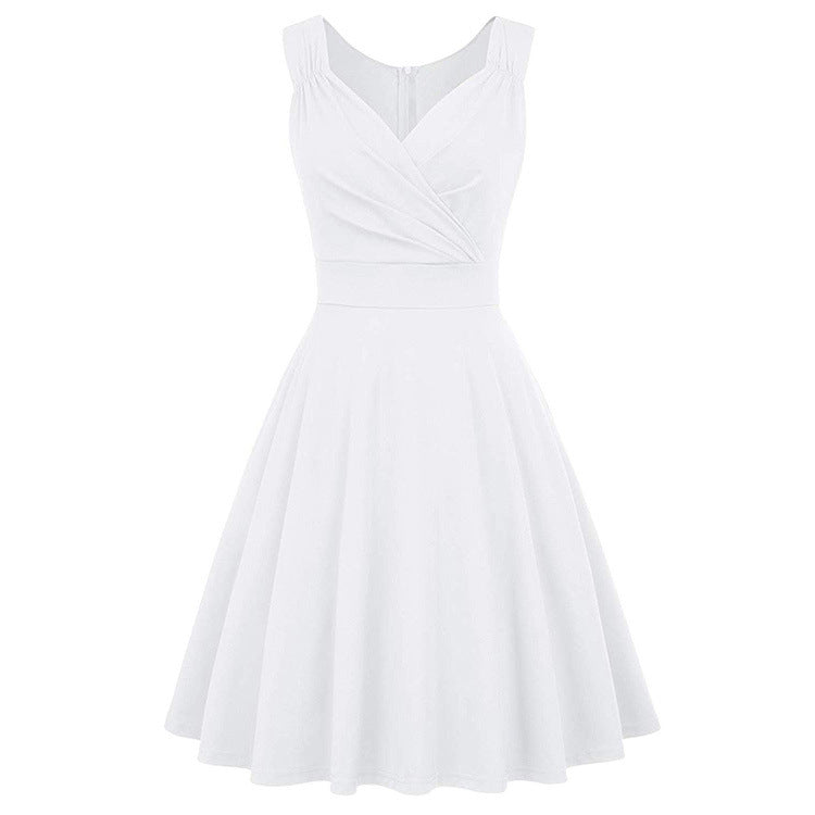 Women A-line dress with elegant wrap design and fitted silhouette StylebySassy