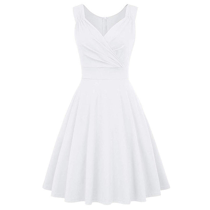 Women A-line dress with elegant wrap design and fitted silhouette StylebySassy