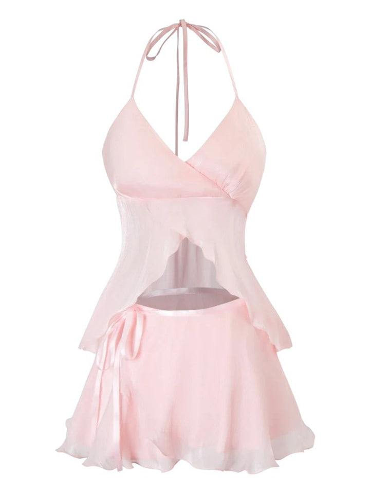 Ladies playful crop top and short skirt StylebySassy