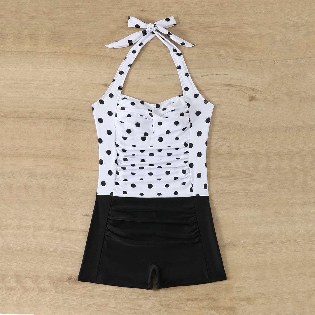 Women's One-Piece Swimsuit with Ruffle Details and Hip Shorts StylebySassy