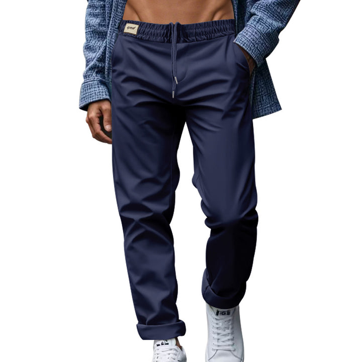 Men's tapered chino pants with turn-up hem and subtle crease StylebySassy