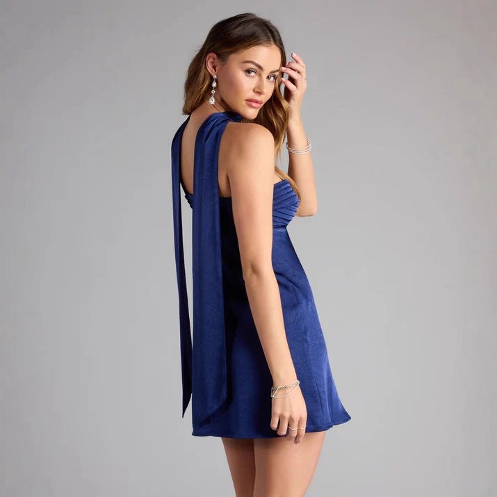 Women Strapless Minidress with Ruched Bodice StylebySassy