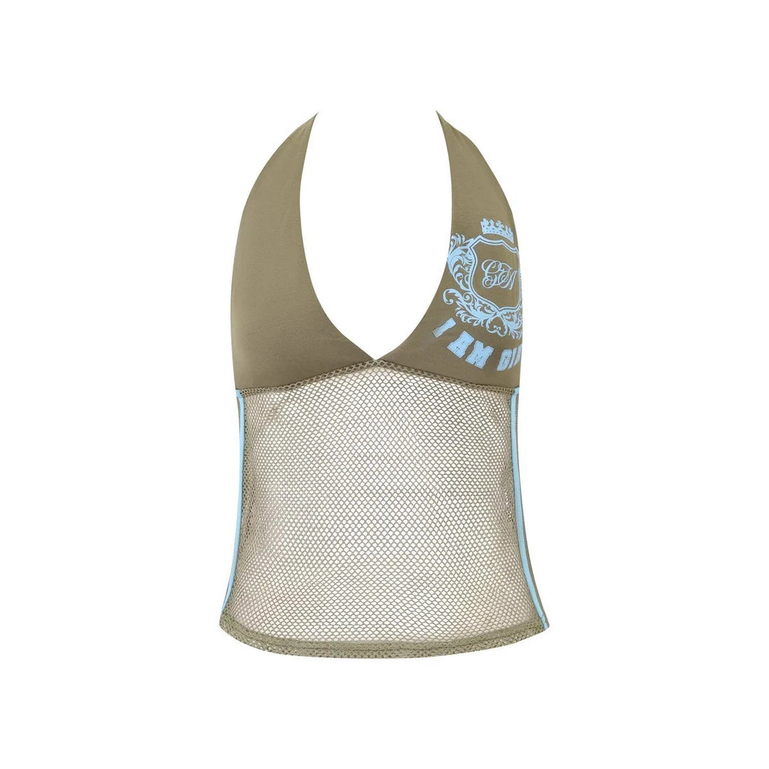 Women's sporty mesh top with stylish stripes StylebySassy