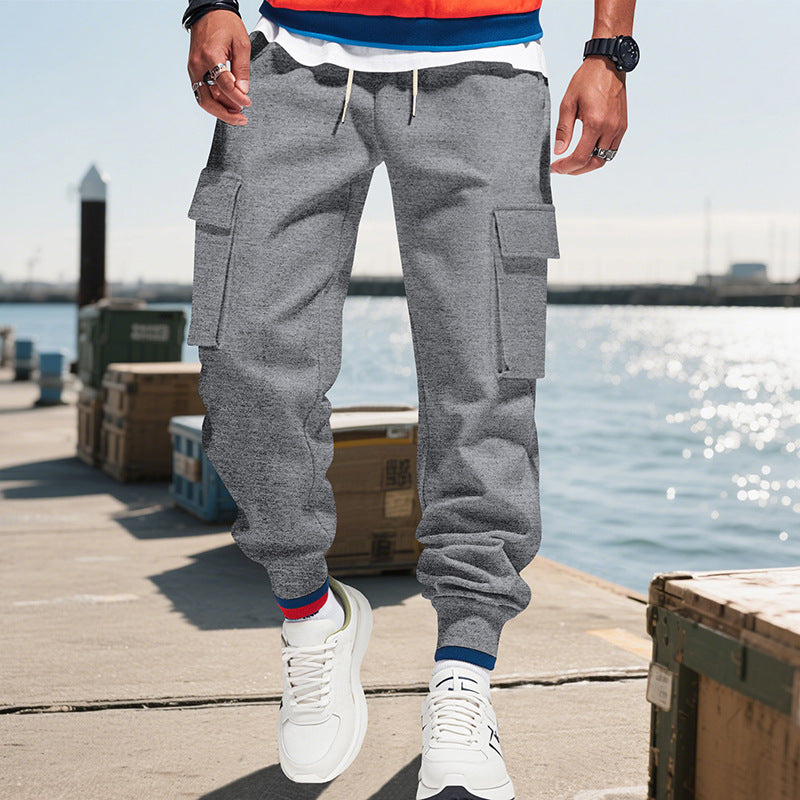 Men's urban utility jogger with drawstring, applied flap pockets and elastic waistband StylebySassy
