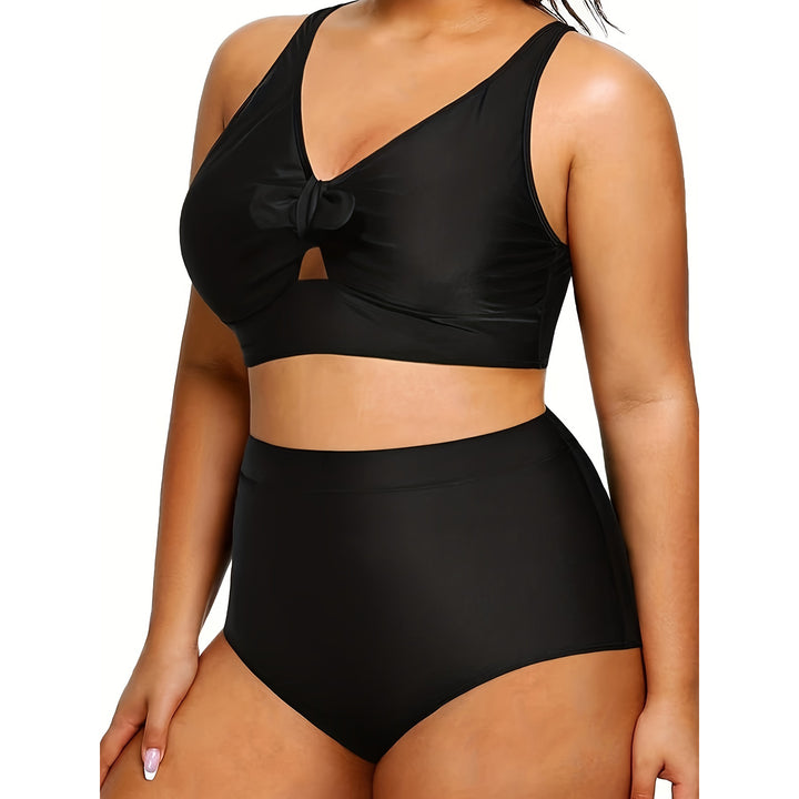 Women High-Waisted Bikini Set with Fashionable Cut-Out StylebySassy