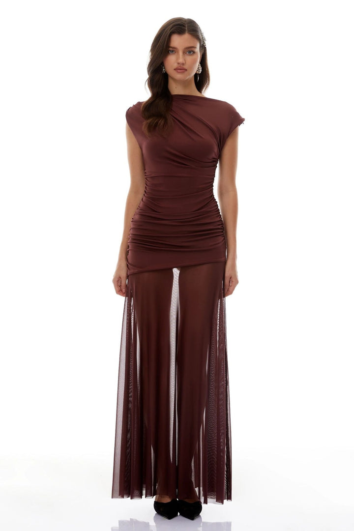 Women Elegant Wrap Dress with Ruffle Details StylebySassy