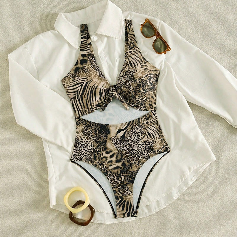 Women's one-piece swimsuit with modern animal design StylebySassy