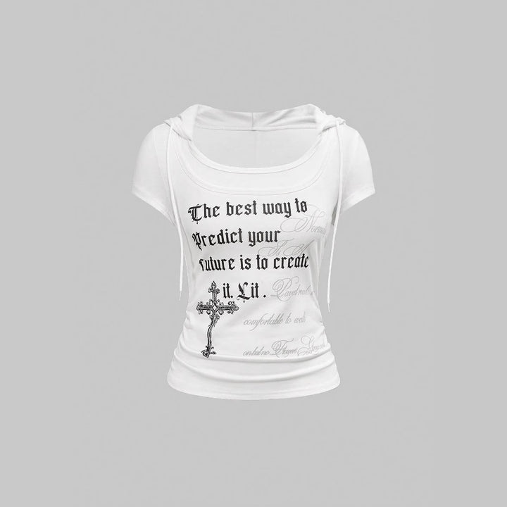Women's Hoodie T-Shirt with Unique Print StylebySassy