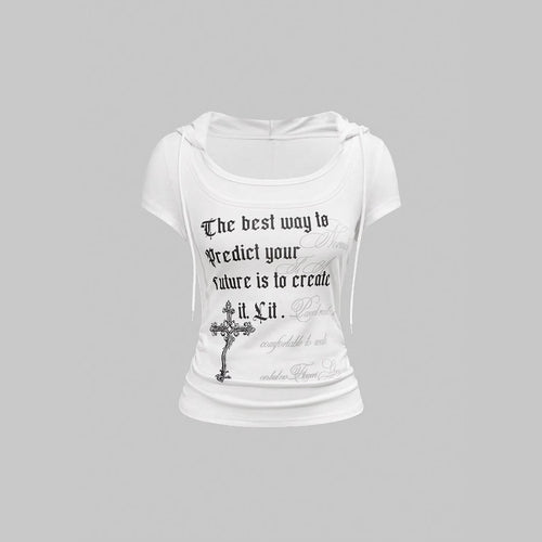 Women's Hoodie T-Shirt with Unique Print StylebySassy