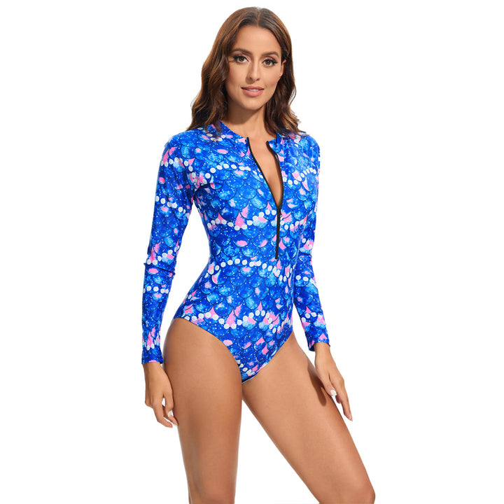 Women's Sporty Long Sleeve Swimsuit with UV Protection StylebySassy