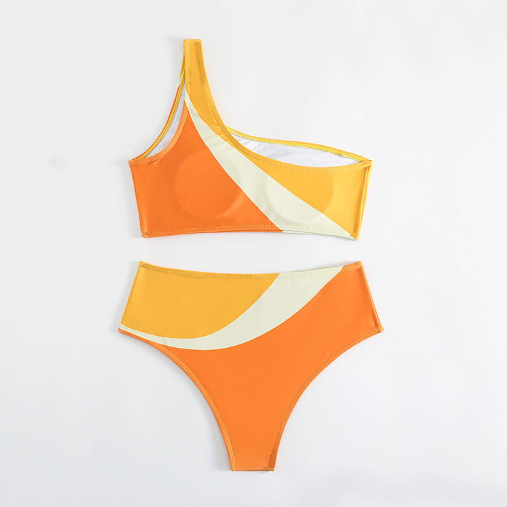 Women's One-Sided Bikini with Coordinated Color Design StylebySassy