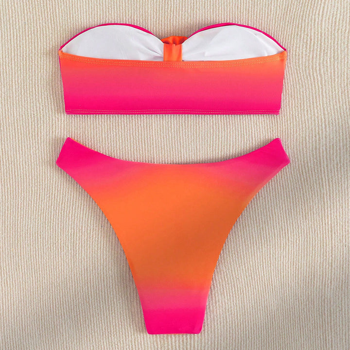 Women's bandeau bikini with floral heart design StylebySassy