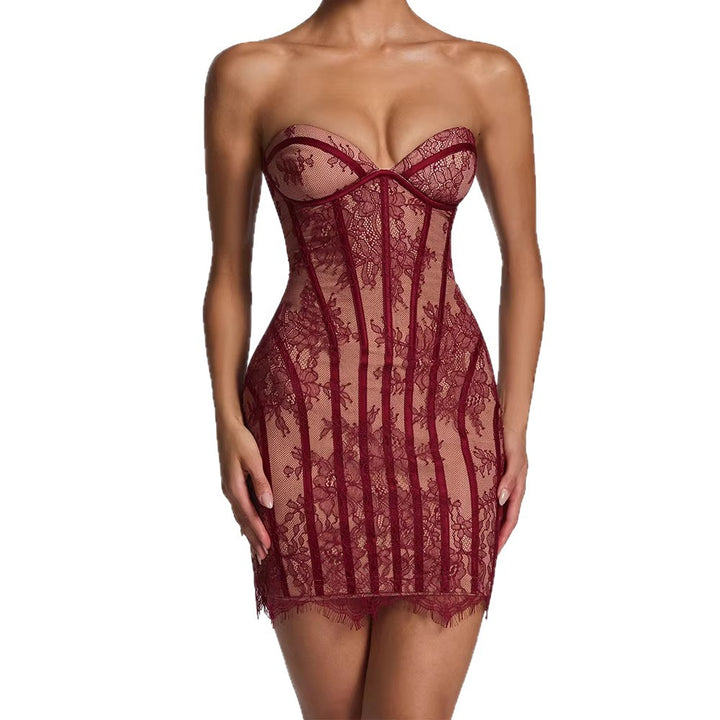 Women's Lace Dress with Figure-Hugging Silhouette StylebySassy