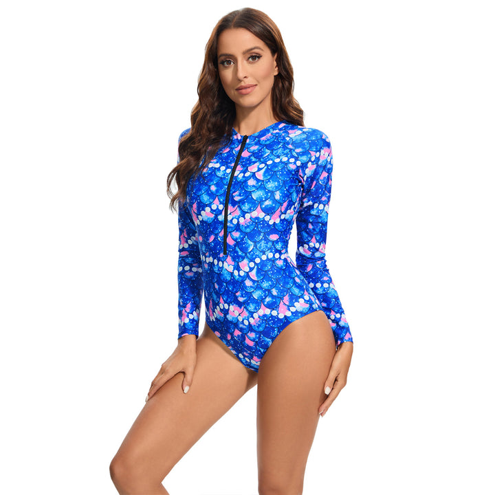 Women's Sporty Long Sleeve Swimsuit with UV Protection StylebySassy