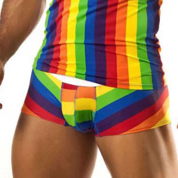 Men's tight-fitting underwear set with tank top and shaping boxer briefs made of stretch jersey StylebySassy