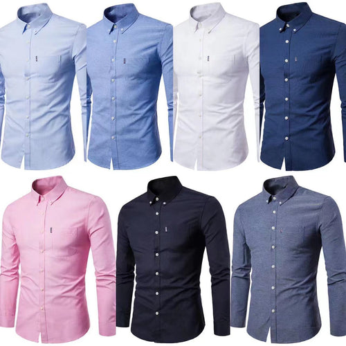 Men's tailored Oxford shirt with button-down collar and chest pocket StylebySassy