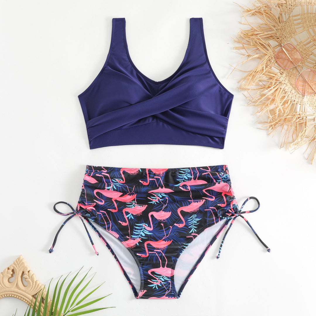 Women's High-Waisted Bikini Set with Adjustable Straps StylebySassy