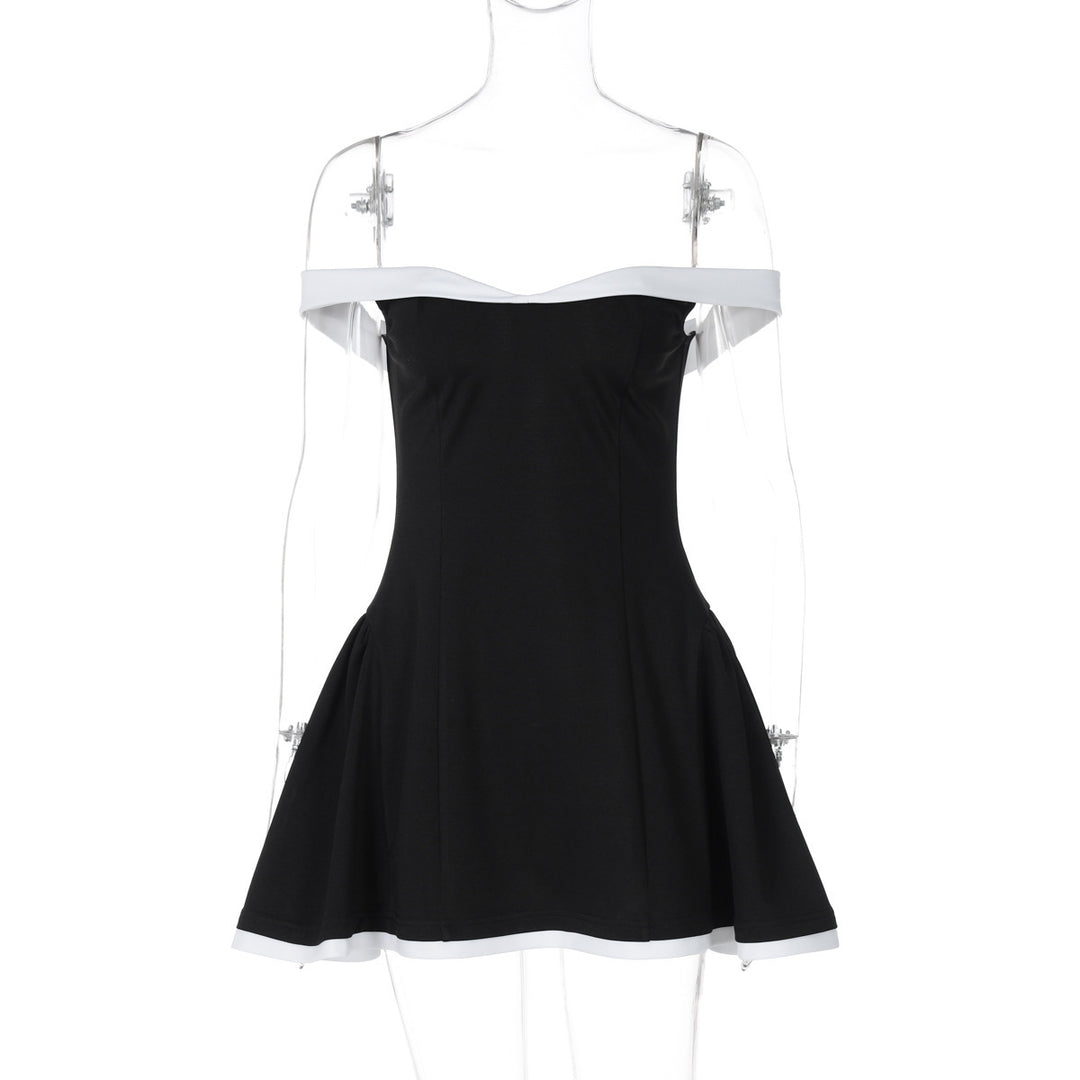 Women Off-the-Shoulder Evening Dress with Flared Skirt StylebySassy