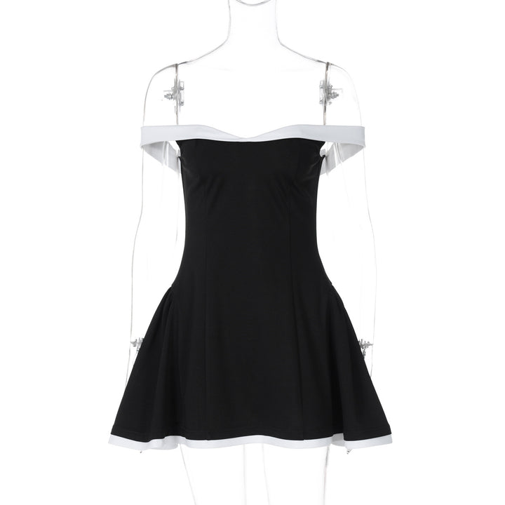 Women Off-the-Shoulder Evening Dress with Flared Skirt StylebySassy
