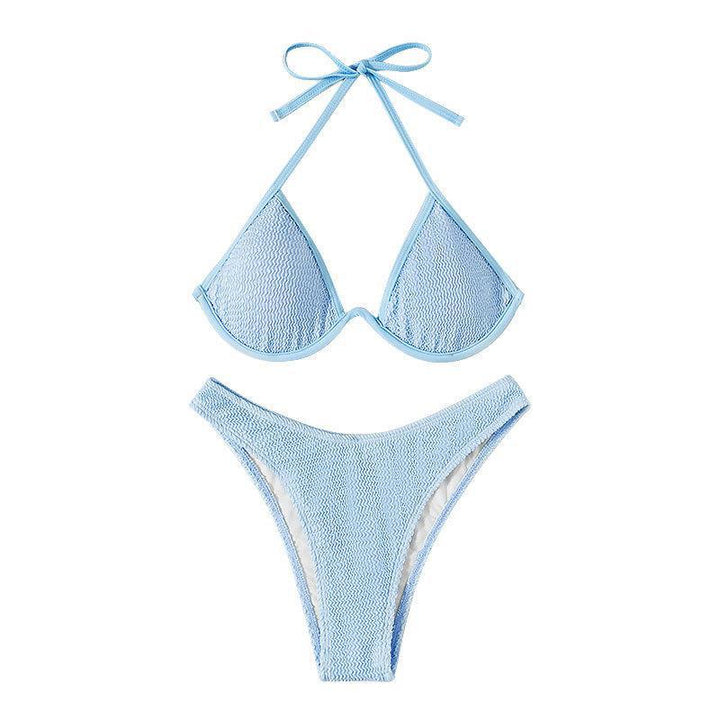 Women’s triangle bikini with a high cut and sophisticated detail StylebySassy