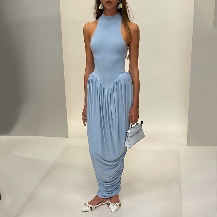 Ladies Elegant Maxi Dress with Ruching