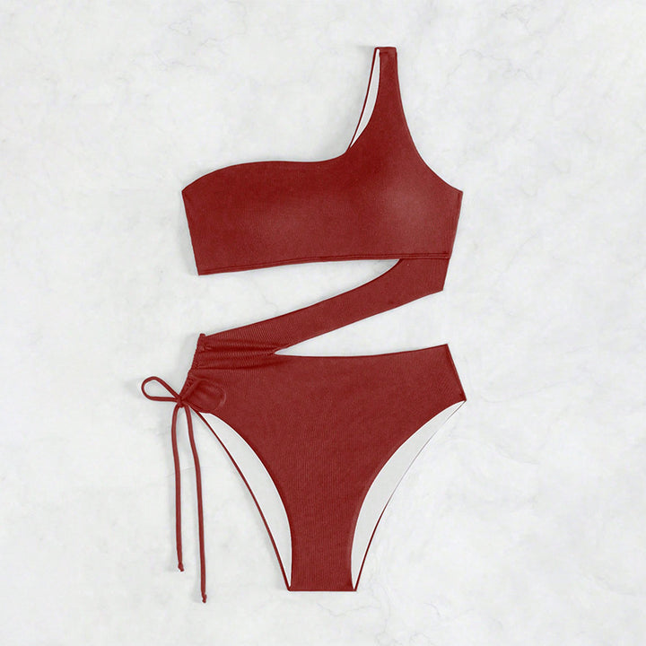 Women's one-sided swimsuit with sophisticated wrap design StylebySassy