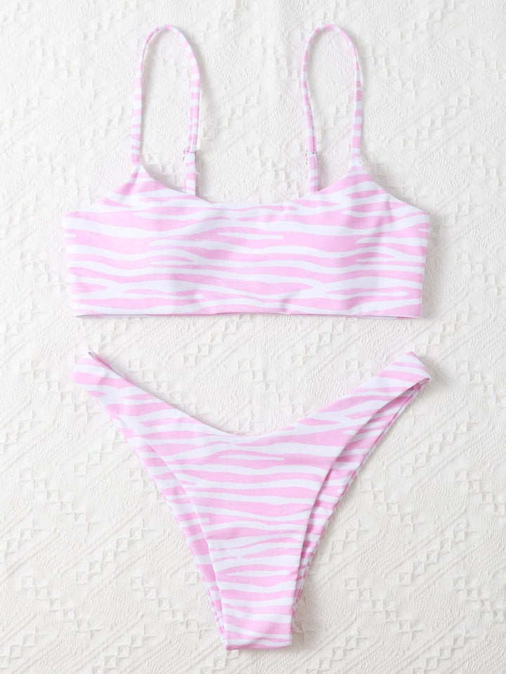 Ladies Bikini Set with contemporary zebra print StylebySassy