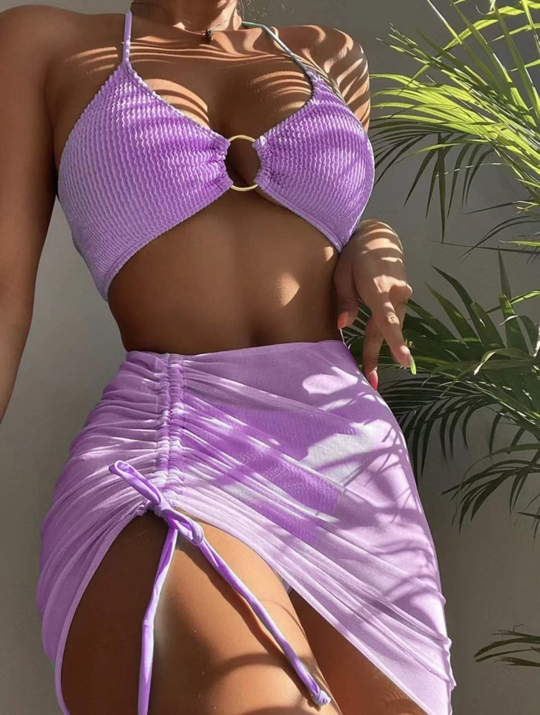 Ladies set with crinkled top and skirt StylebySassy