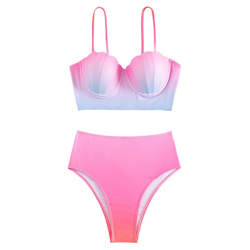 Women's bikini top with shell shape and high waistband StylebySassy