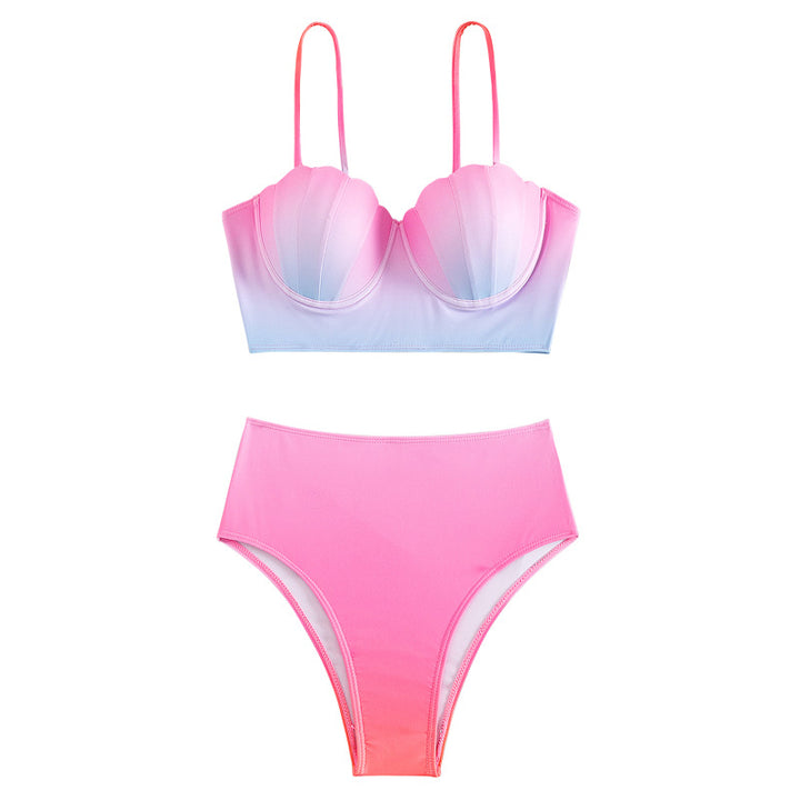 Women's bikini top with shell shape and high waistband StylebySassy