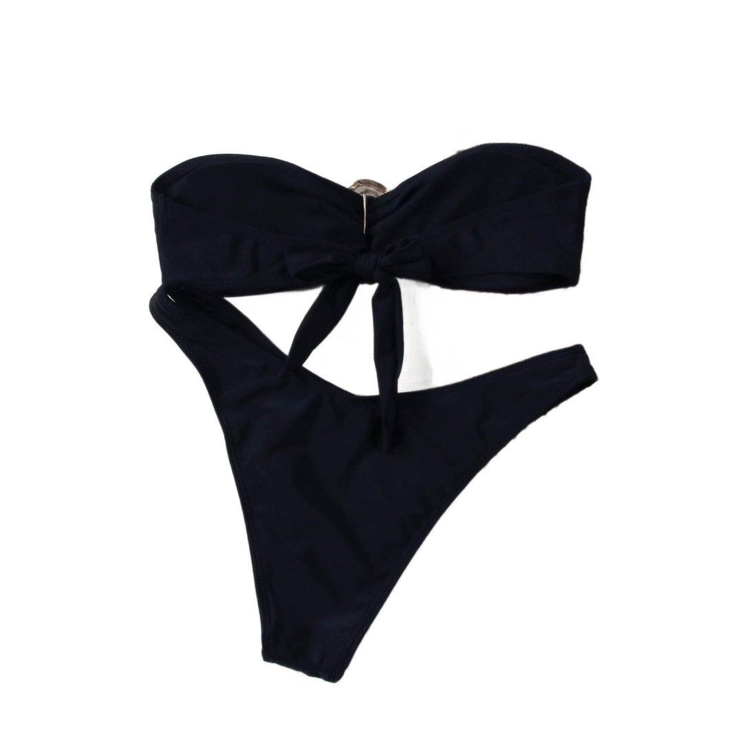 Women's bikini set with elegant bandeau top and stylish bottom StylebySassy
