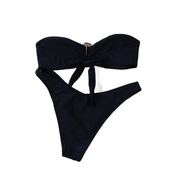 Women's bikini set with elegant bandeau top and stylish bottom StylebySassy