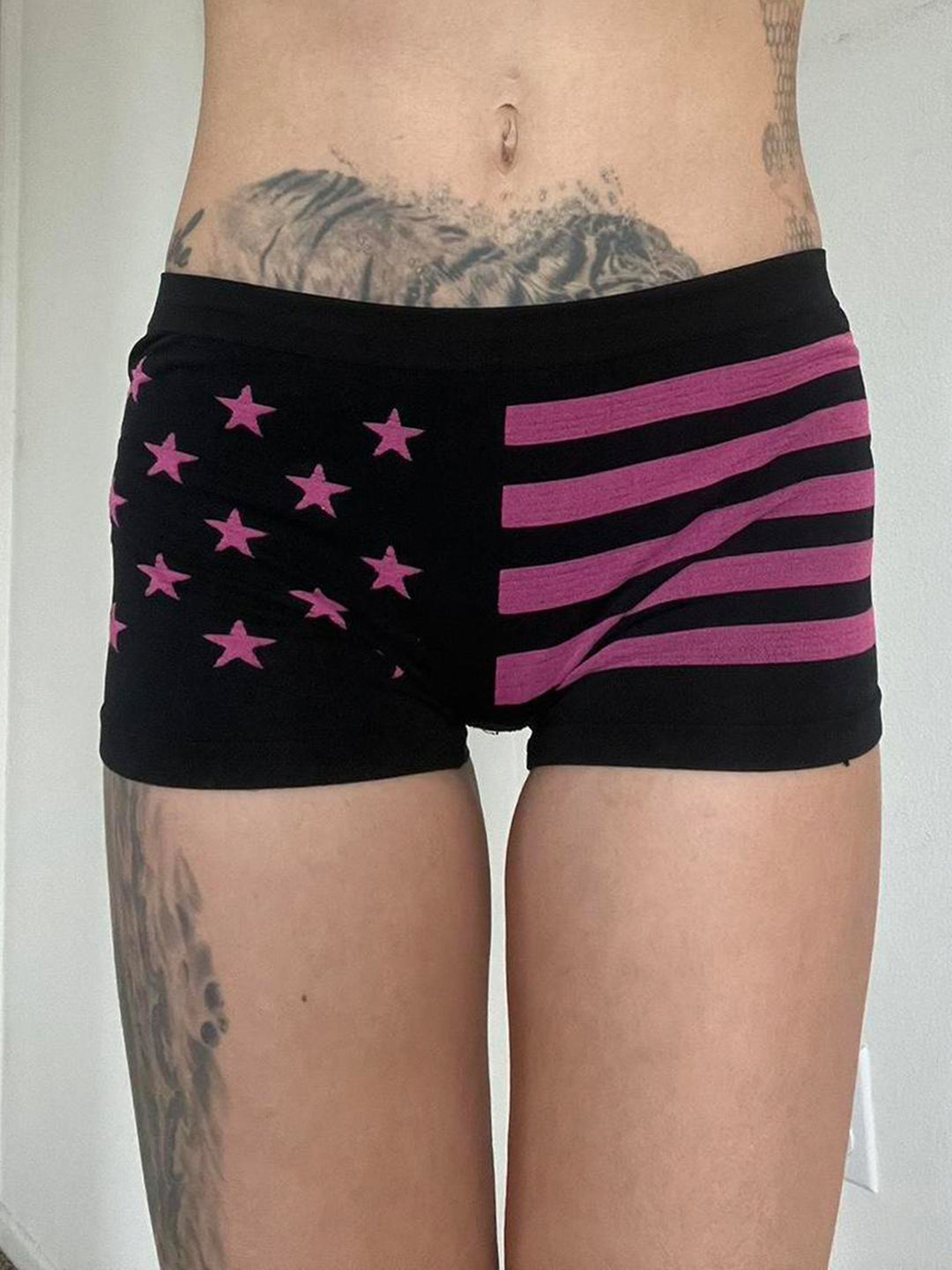 Women's Comfortable Boxershorts with Patriotic Design StylebySassy