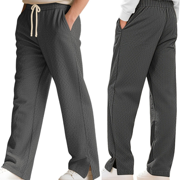 Ladies nan comfortable structured lounge pants with elastic drawstring and straight leg StylebySassy